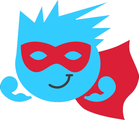 Little Hercules Mascot with Red Cape On